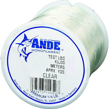 Ande PC1/4-30 Premium Clear 30# 1/4lb Spool Soft Monofilament Fishing Line 